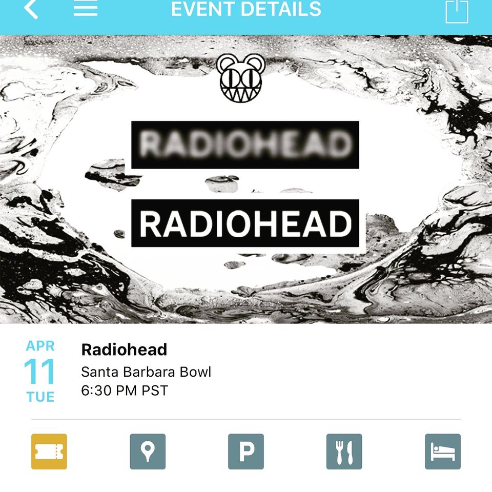 Radiohead at the Santa Barbara Bowl